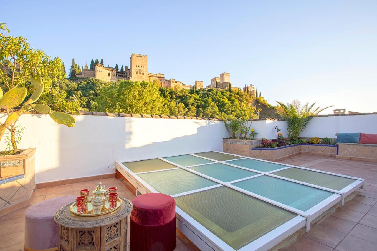 Vila Morayma House Terrace With Views To Alhambra Granada Exteriér fotografie
